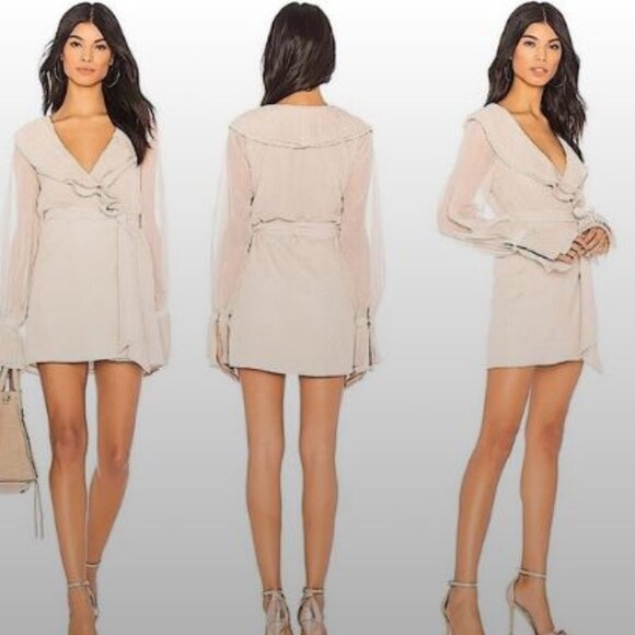 NWOT REVOLVE + Chrissy Teigen Gorgeous Champagne & Sequins - Lined Mini Dress - Picture 1 of 9